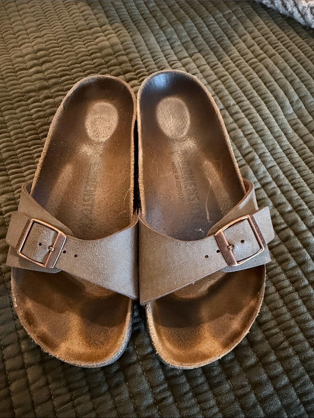 Brown small buckle Madrid Birkenstocks